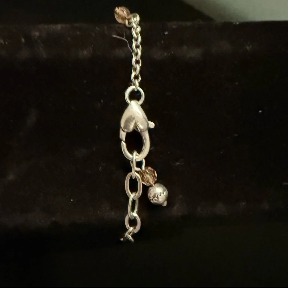 Beautiful Brighton Silver Hearts and Gold dangle  Anklet - Picture 3 of 3